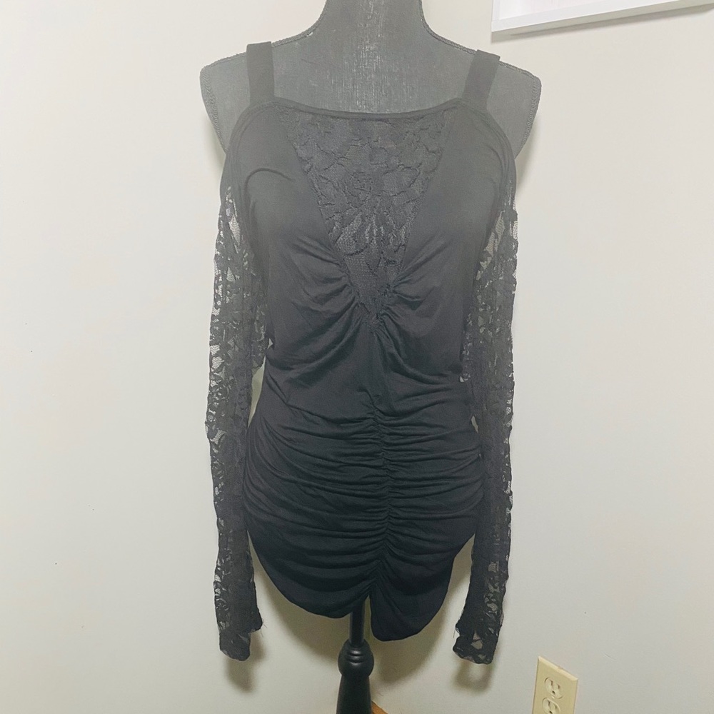 Rosegal lace off shoulder shirt